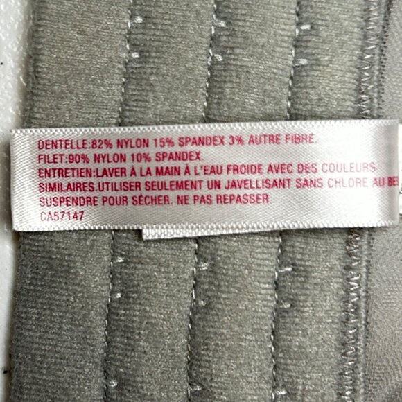 Cottagecore 34A Gray Lace Perfect Long Line Camisole Bra Top Underwire Bustier - Picture 12 of 13